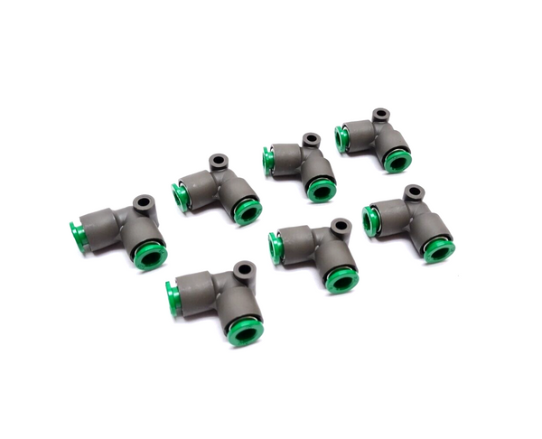 SMC KRL07-00 Flame Resistant One-Touch Pneumatic Elbow Fitting 1/4" Tube 7-PK - Maverick Industrial Sales