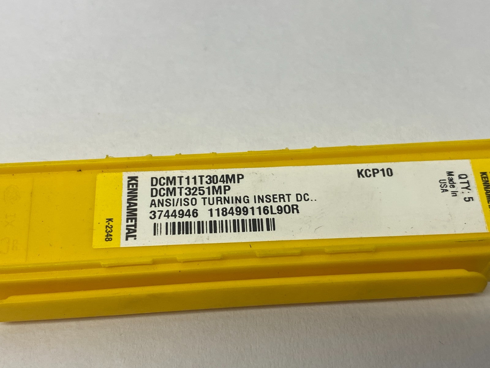 Kennametal 3744946 Screw On DCMT-MP Positive Inserts DCMT11T304MP PKG OF 5 - Maverick Industrial Sales