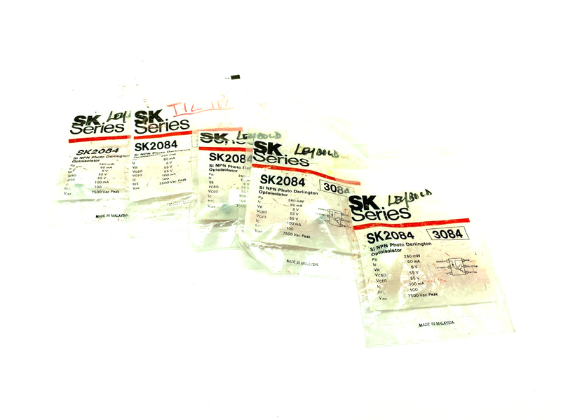 SK Series SK2084 Si NPN Photo Darlington Optoisolator LOT OF 5 - Maverick Industrial Sales