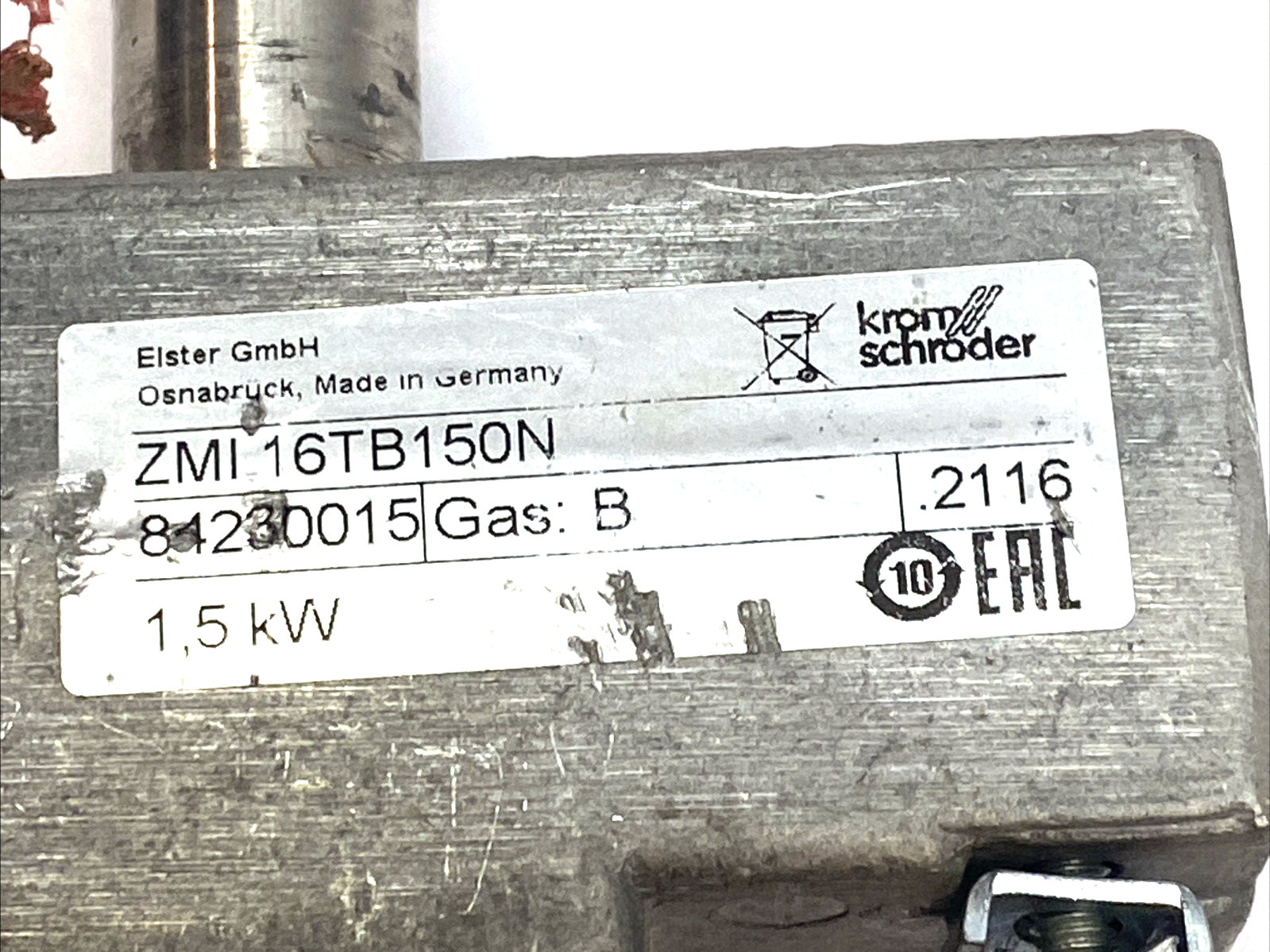 ZMI 16TB150N | Kromschroder Pilot Burner 16mmX150mm - For parts or not working - Maverick Industrial Sales