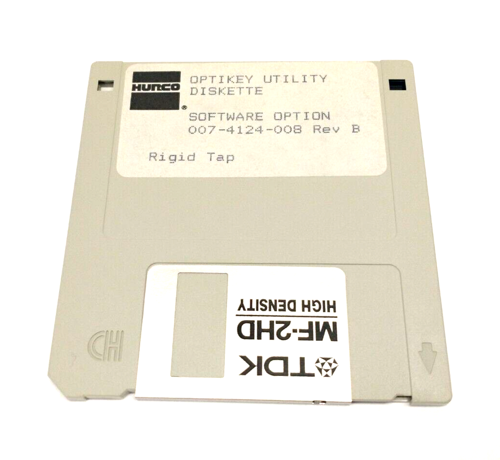 Hurco 007-4124-008 Rev B Optikey Utility Diskette Software Option, Rigid Tap - Maverick Industrial Sales