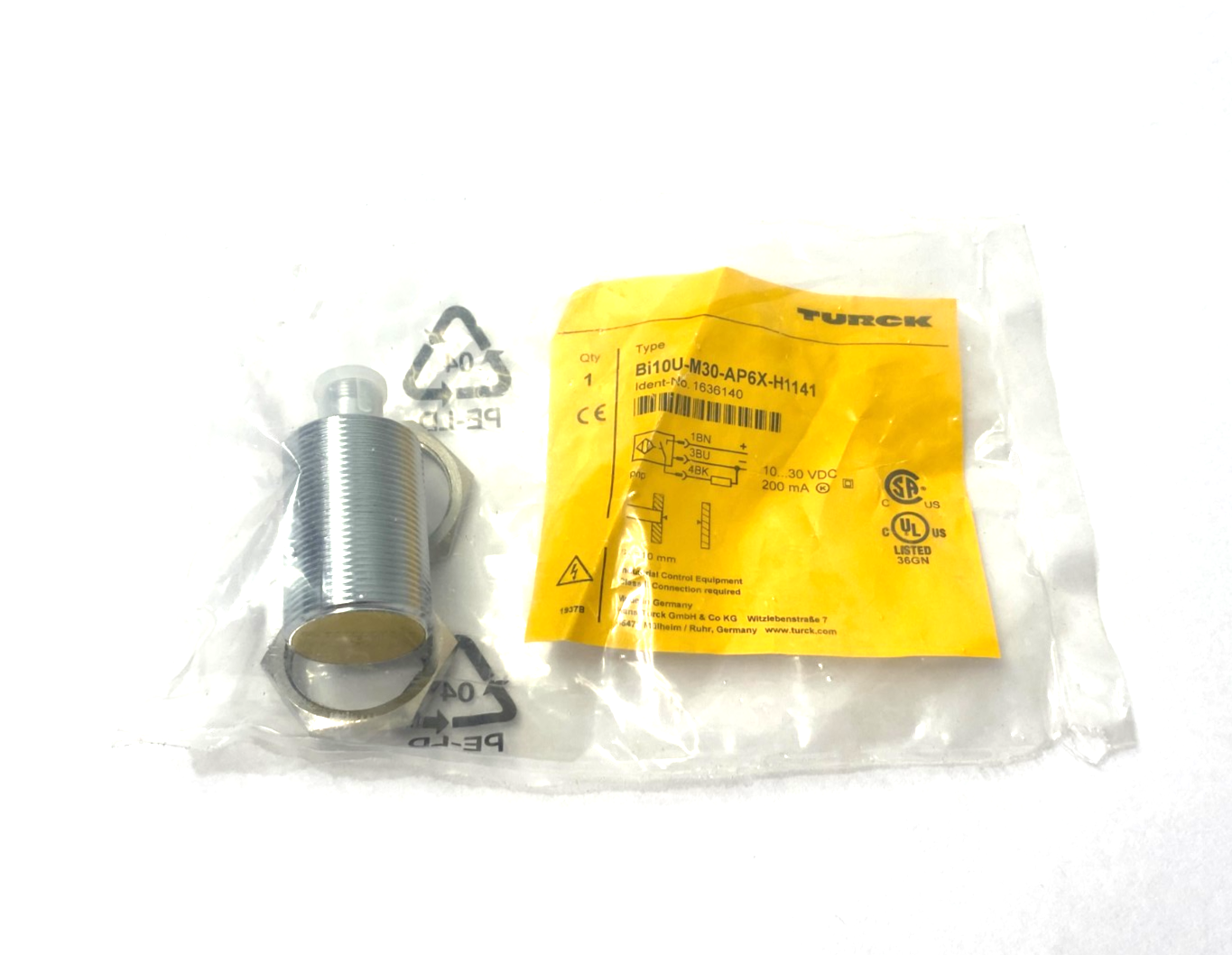 Turck Bi10U-M30-AP6X-H1141 uprox Inductive Proximity Sensor 1636140 - Maverick Industrial Sales