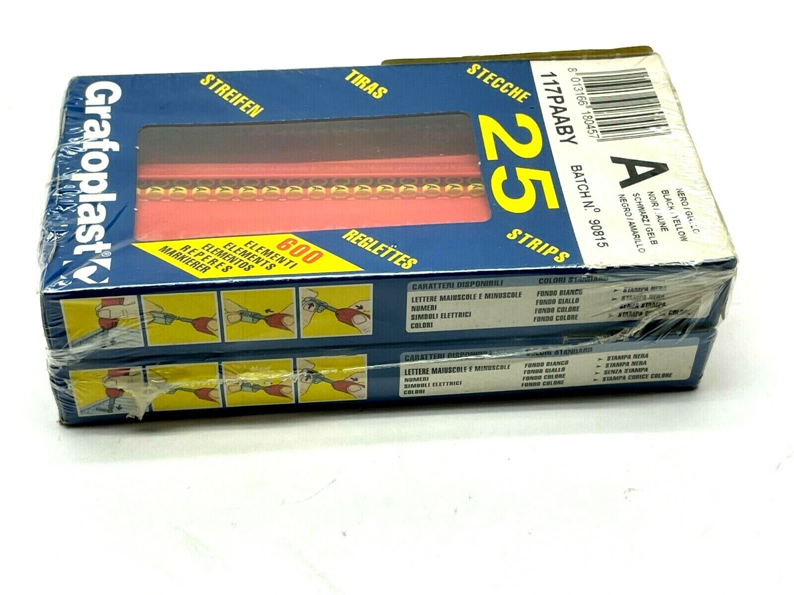 Grafoplast 117PAABY Wiremarker Strips LOT OF 50 - Maverick Industrial Sales