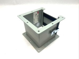 F66L06 | Hoffman  Lay-In Wireway 6"x6"x6" Type 12 Hinged Cover Steel Gray- New – Open box