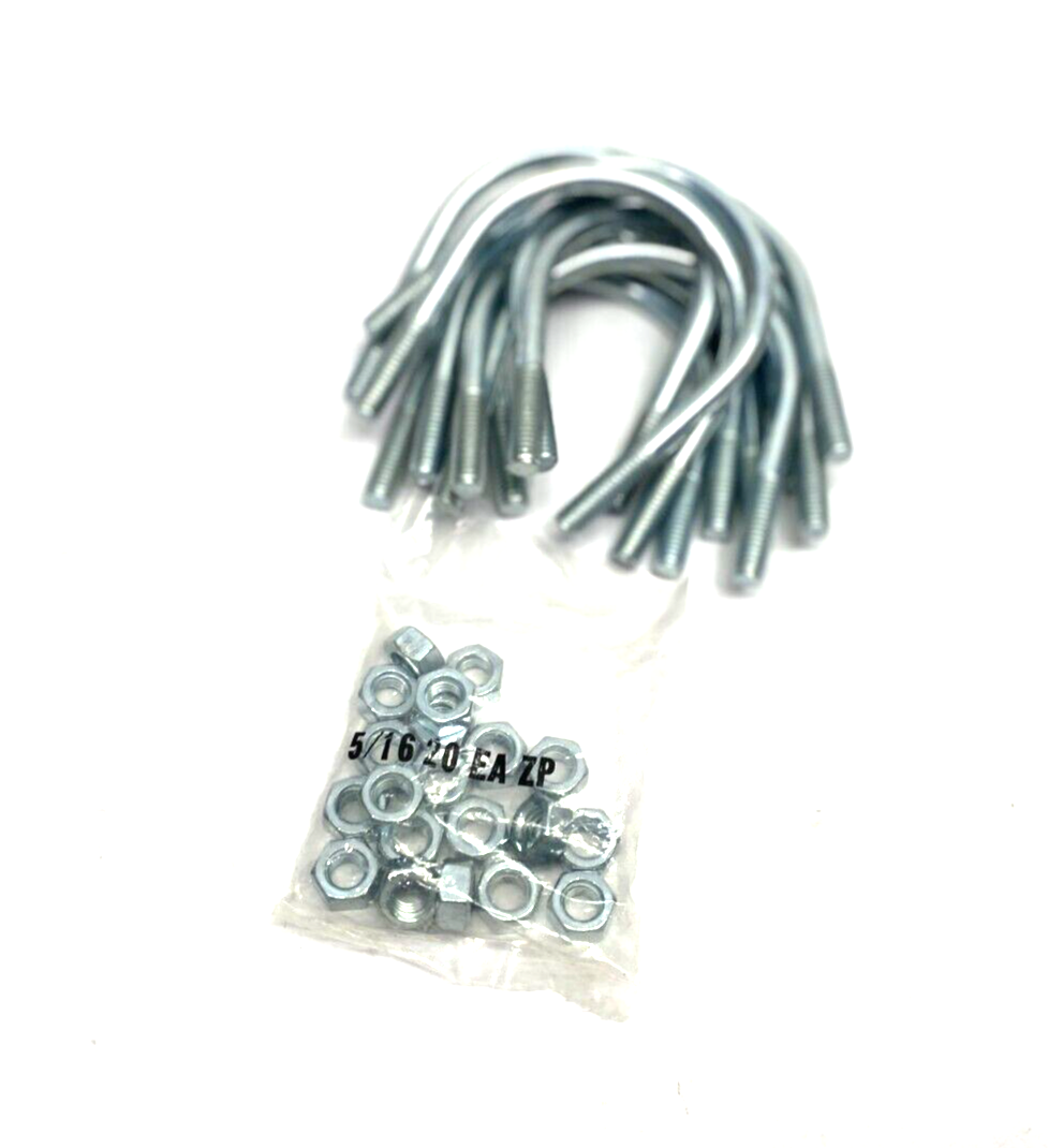 Chicago Hardware 50065 4 U-Bolts for 2" Pipe, 5/16" x 2-1/2" x 3-3/16" BOX OF 10 - Maverick Industrial Sales