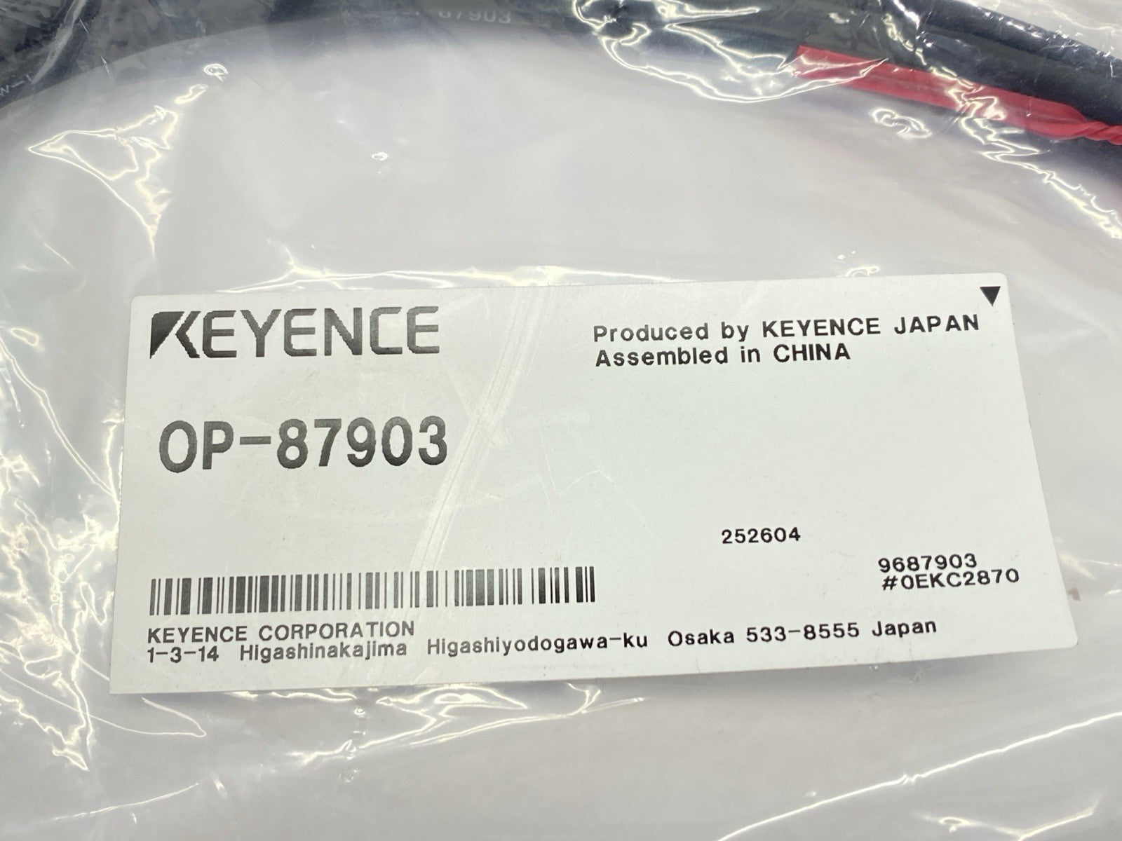 Keyence OP-87903 Sensor Head Cable 2m Length Double Ended - Maverick Industrial Sales