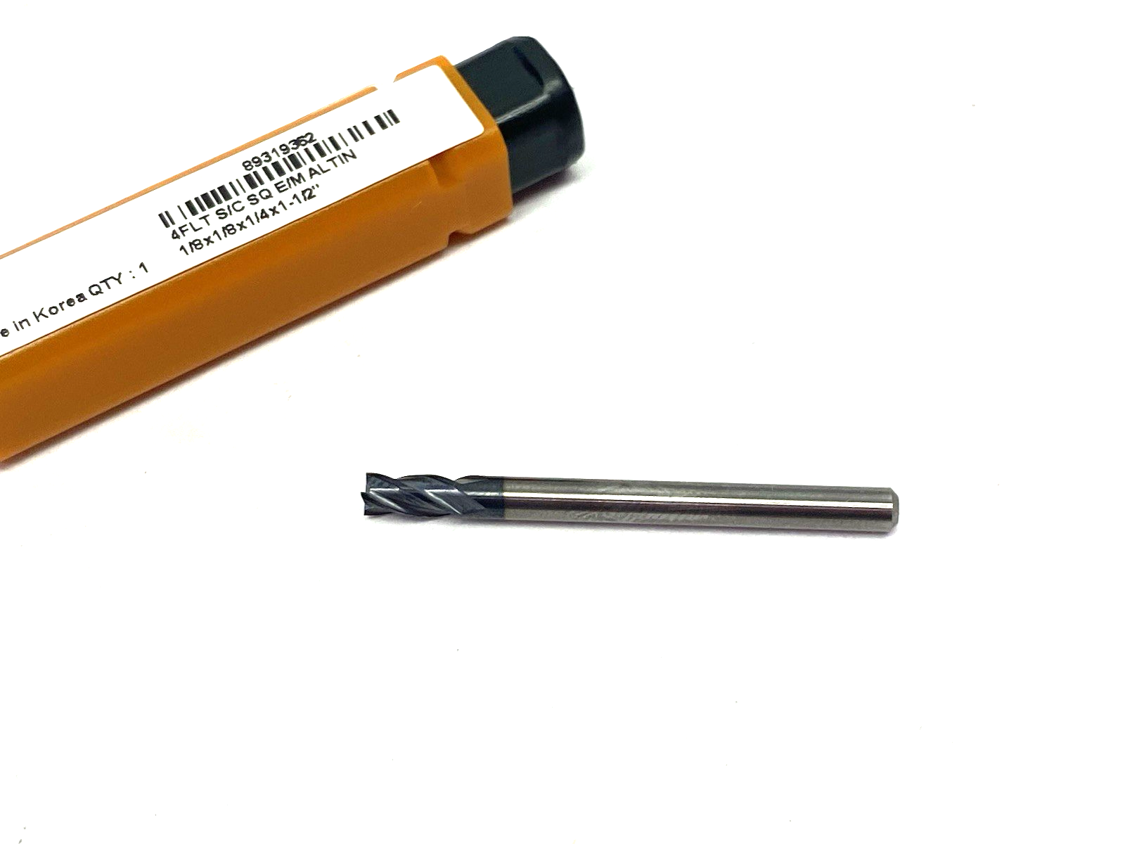 Hertel 89319362 Square End Mill: 1/8" Dia, 1/4" LOC 30 deg Helix, 1/8" Shank Dia - Maverick Industrial Sales