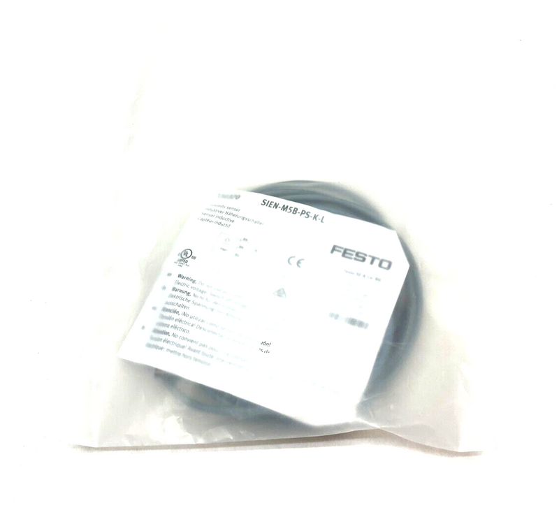 Festo SIEN-M5B-PS-K-L Proximity Sensor M5x0.5, PNP, N/O Contact 10-30V 150370 - Maverick Industrial Sales