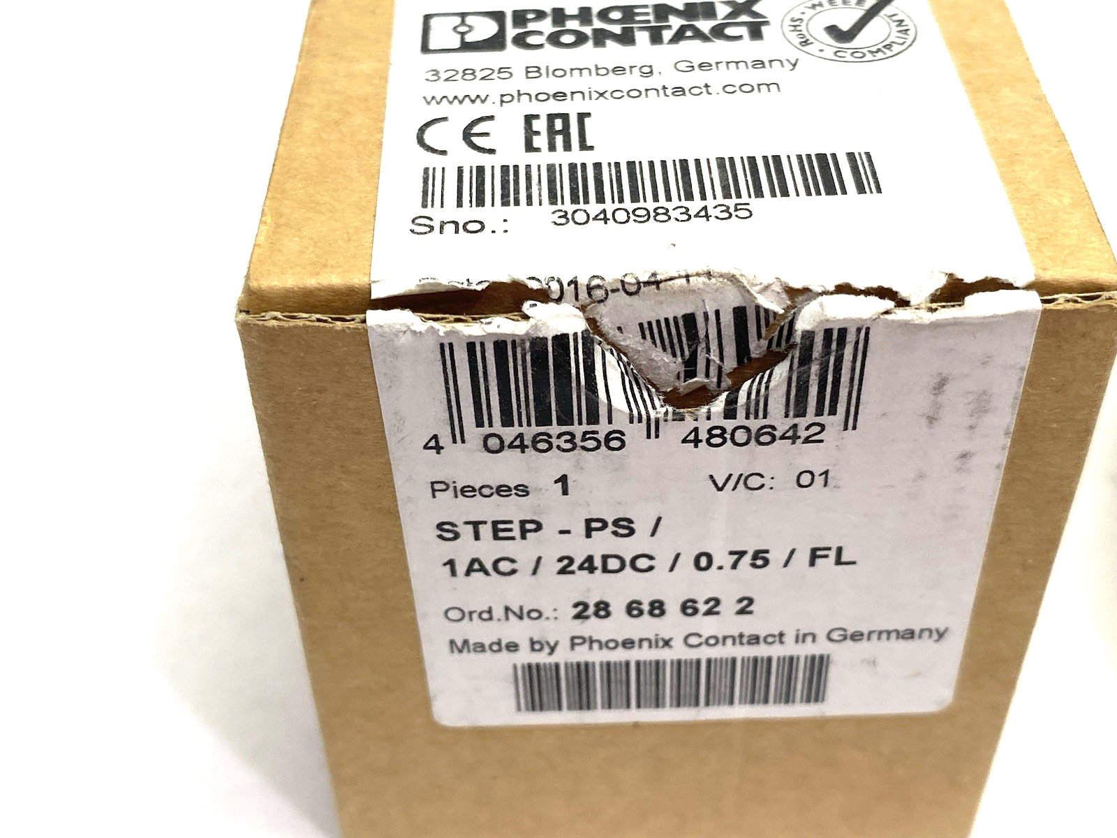 Phoenix Contact STEP-PS/ 1AC/24DC/0.75/FL Primary Switched Power Supply 2868622 - Maverick Industrial Sales