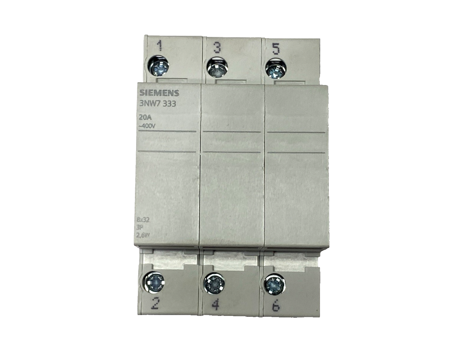 Siemens 3NW7333 SENTRON Cylindrical Fuse Holder 3-Pole 8x32mm 400V 20A - Maverick Industrial Sales