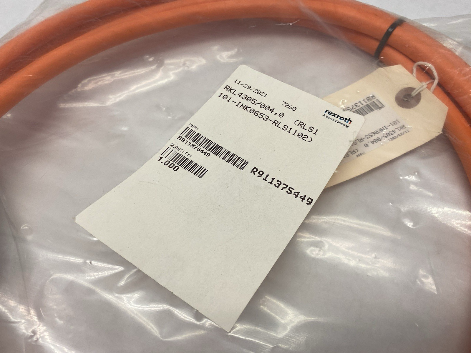 R911375449 | Bosch Rexroth RKL4305/004,0 (RLS1101-INK0653-RLS1102) Servo Enc Cable - New Other - Maverick Industrial Sales