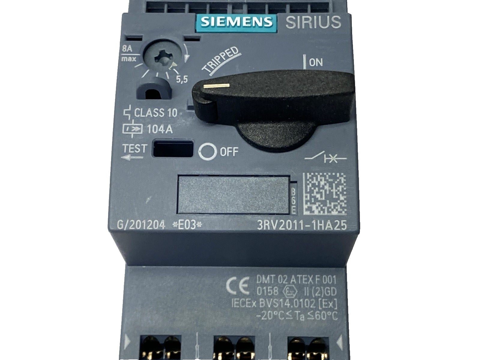 Siemens 3RV2011-1HA25 SIRIUS Motor Protector Circuit Breaker 690V 5,5-8,0A - Maverick Industrial Sales