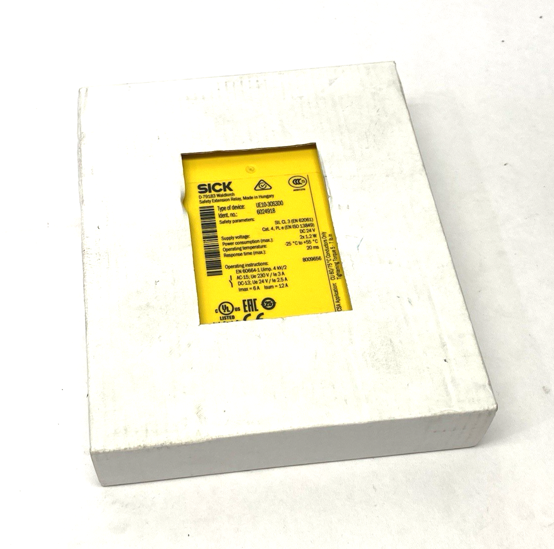 Sick UE10-3OS3D0 Safety Relay, Category 4, SIL 3 (IEC 61508), 6024918 - Maverick Industrial Sales