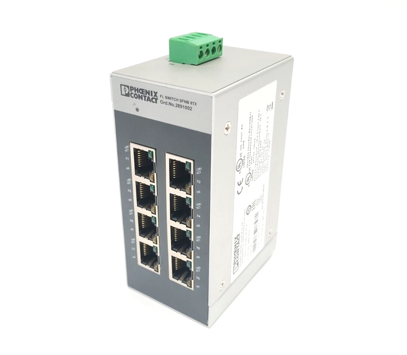 Phoenix Contact FL SWITCH SFNB 8TX Industrial Ethernet Switch, RJ45, 2891002 - Maverick Industrial Sales