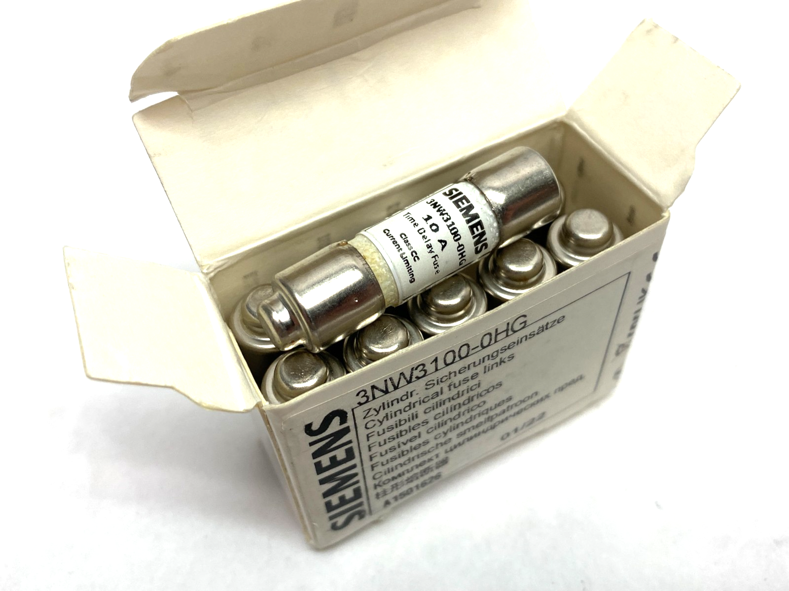 Siemens 3NW3100-0HG SENTRON Cylindrical Fuse Slow-Blow 10A, BOX OF 10 - Maverick Industrial Sales