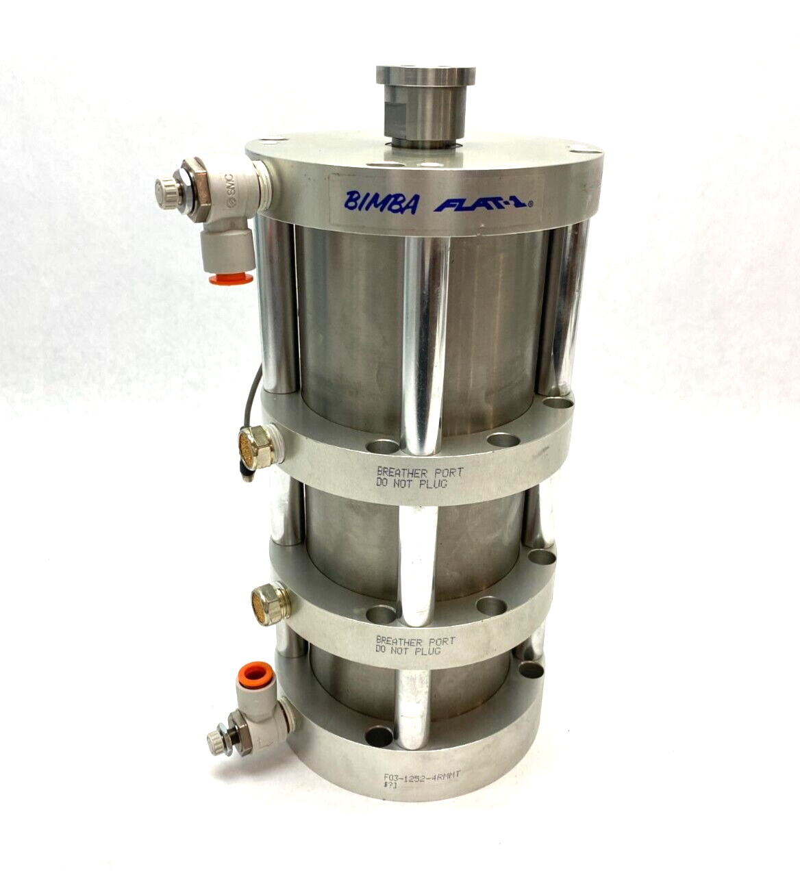 Bimba FO3-1252-4RMMT FLAT-1 Pneumatic Cylinder 3-Stage 4" Bore 2" Stroke - Maverick Industrial Sales