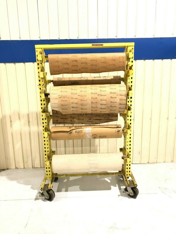 Rolling Storage Cart Rack 36" Wide rolls w/ Garlock Gasket Material - Maverick Industrial Sales