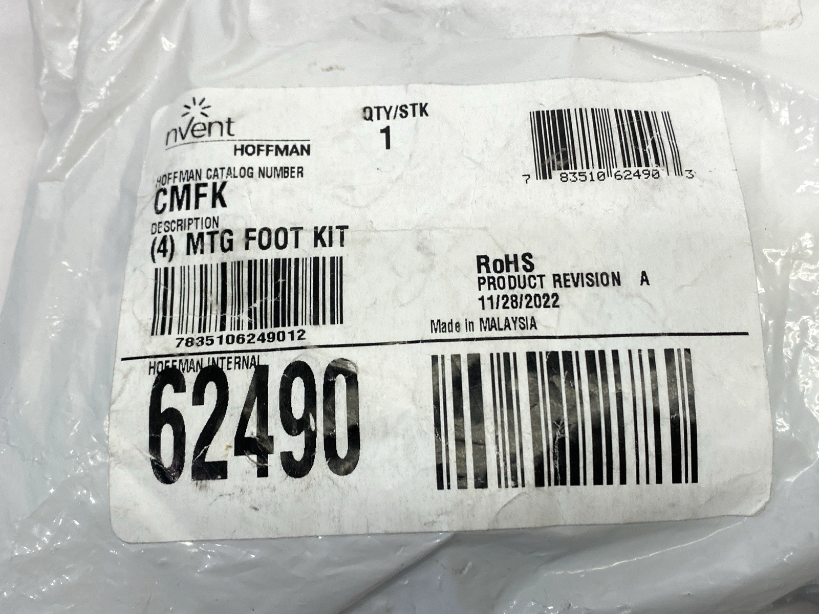 Hoffman CMFK Mounting Foot Kit 62490 - Maverick Industrial Sales