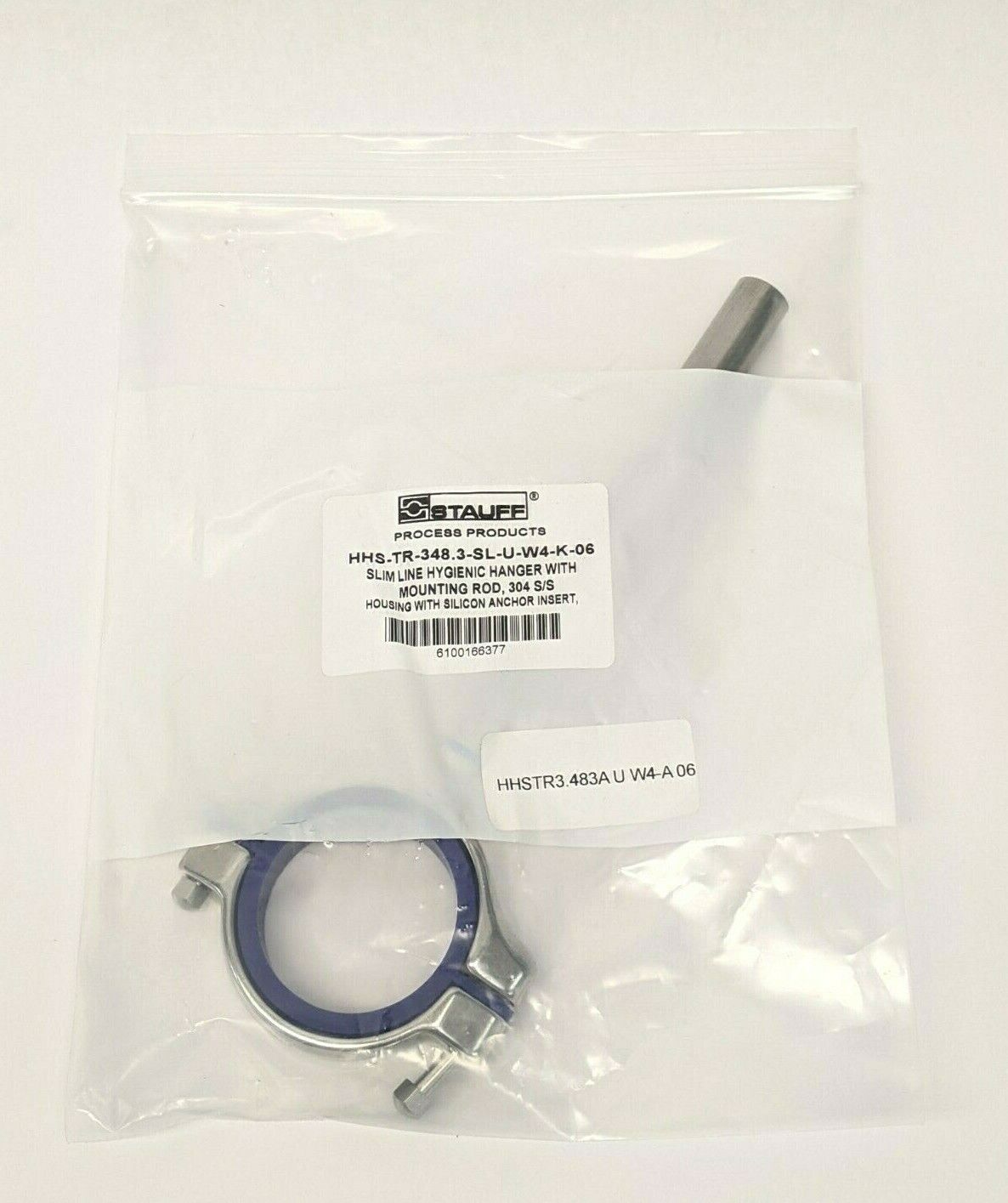 Stauff HHS-TR-348.3-SL-U-W4-K-06 Slim Line Hygienic Hanger 6100166377 - Maverick Industrial Sales