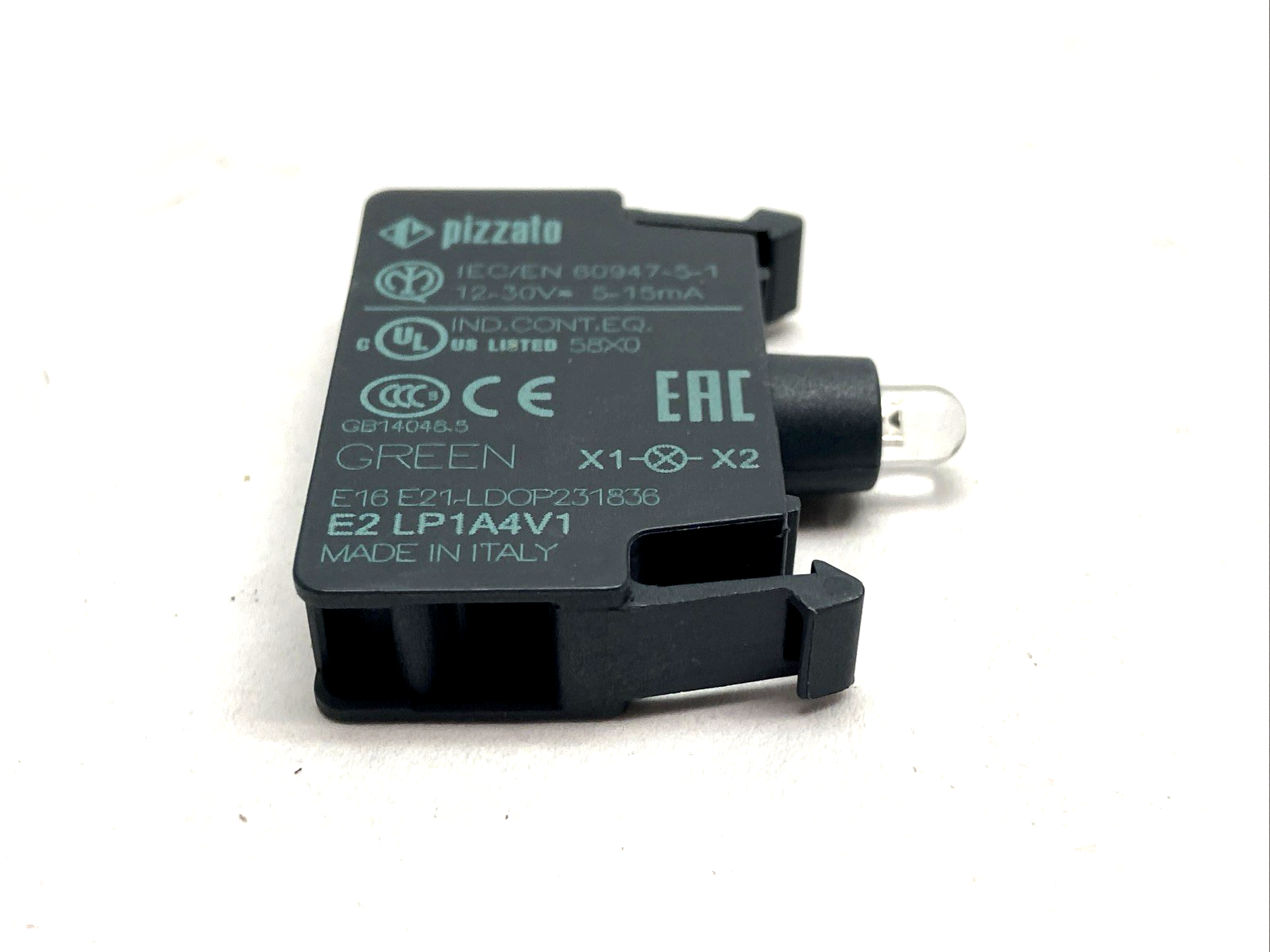 Pizzato E2 LP1A4V1 LED Unit Green 12-30VAC/DC 5-15mA - Maverick Industrial Sales