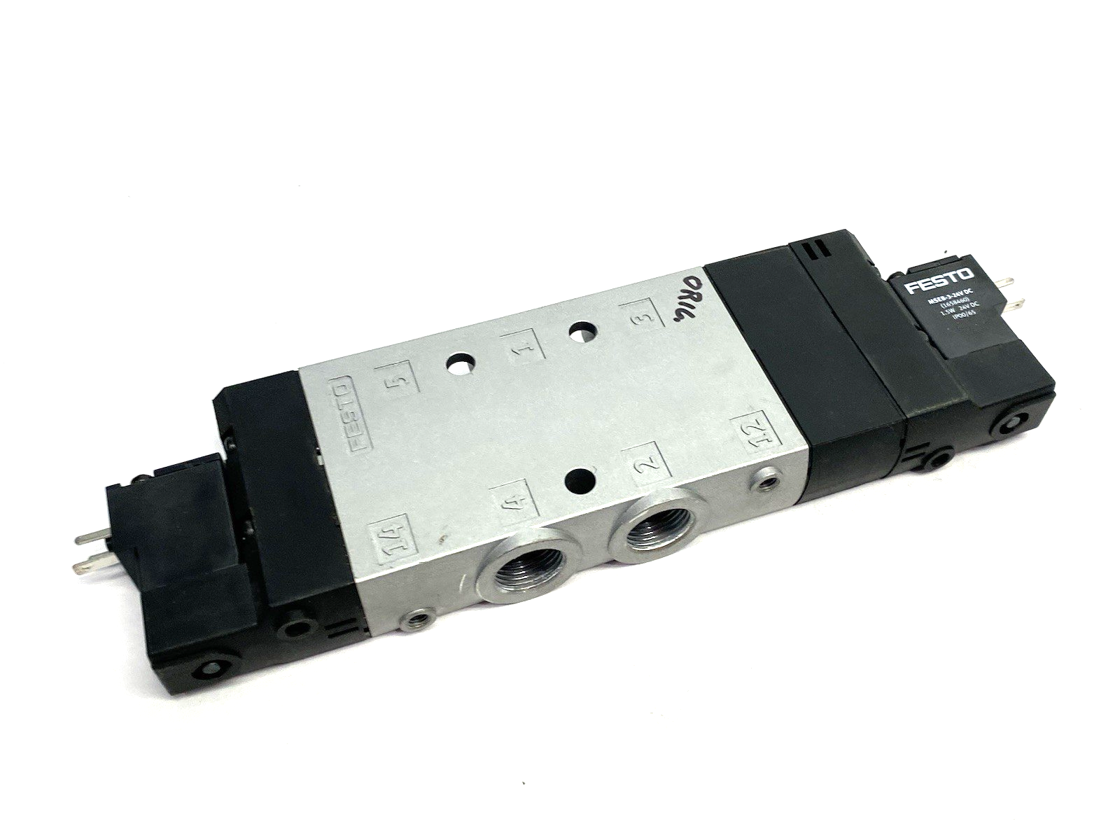 CPE24-M1H-5/3E-QS-12 | Festo Piston Gate Solenoid Valve, 5/3 Exhausted, 170279 - Used - Maverick Industrial Sales