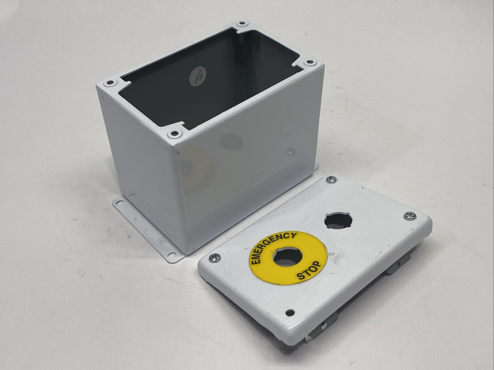 Hoffman E2PBXM Deep 2 Hole Pushbutton Enclosure White 6 x 4 x 4.75" - Maverick Industrial Sales