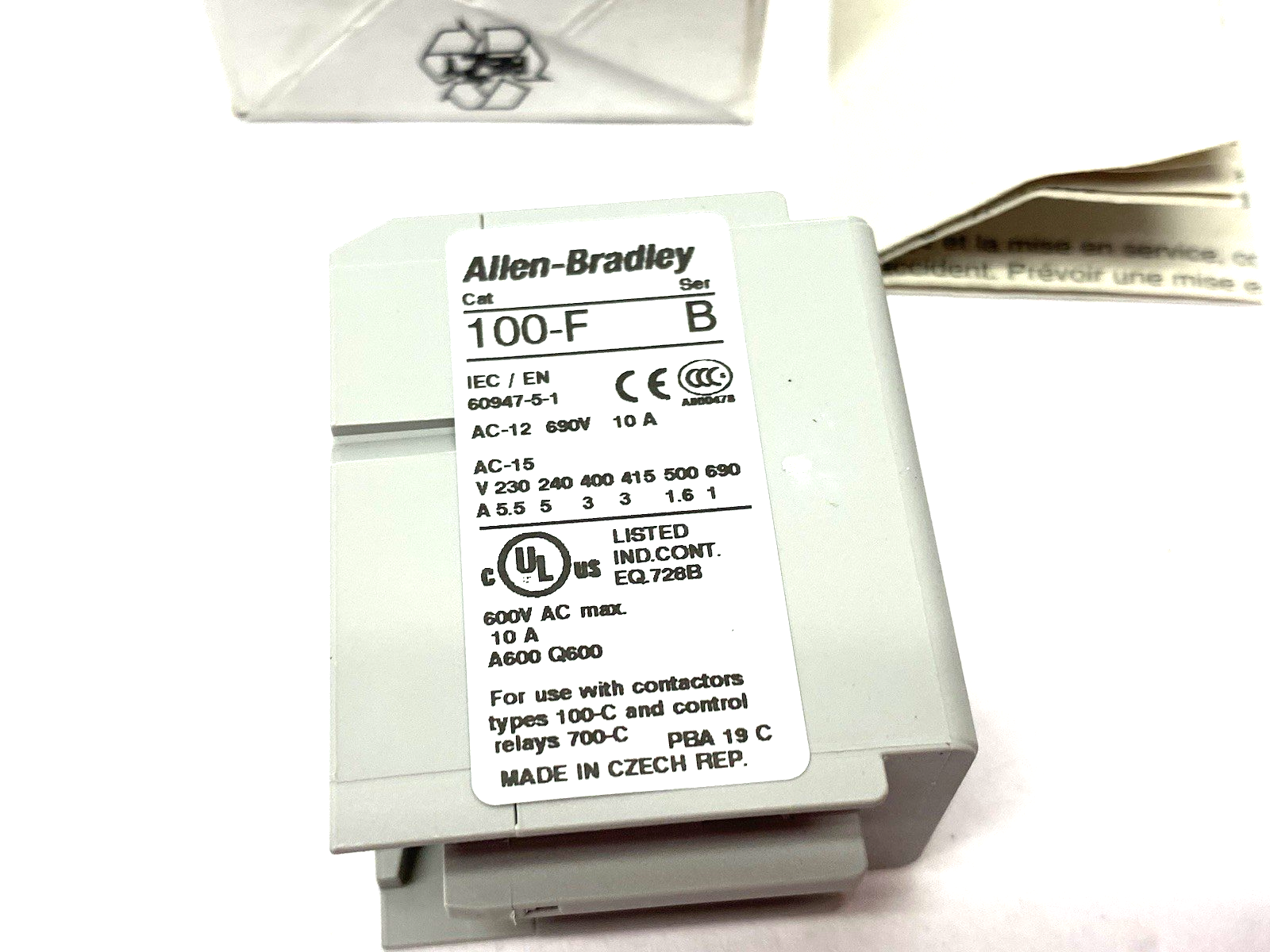 100-FA02 | Allen Bradley Ser. B Front Mount Auxiliary Contact - New – Open box - Maverick Industrial Sales