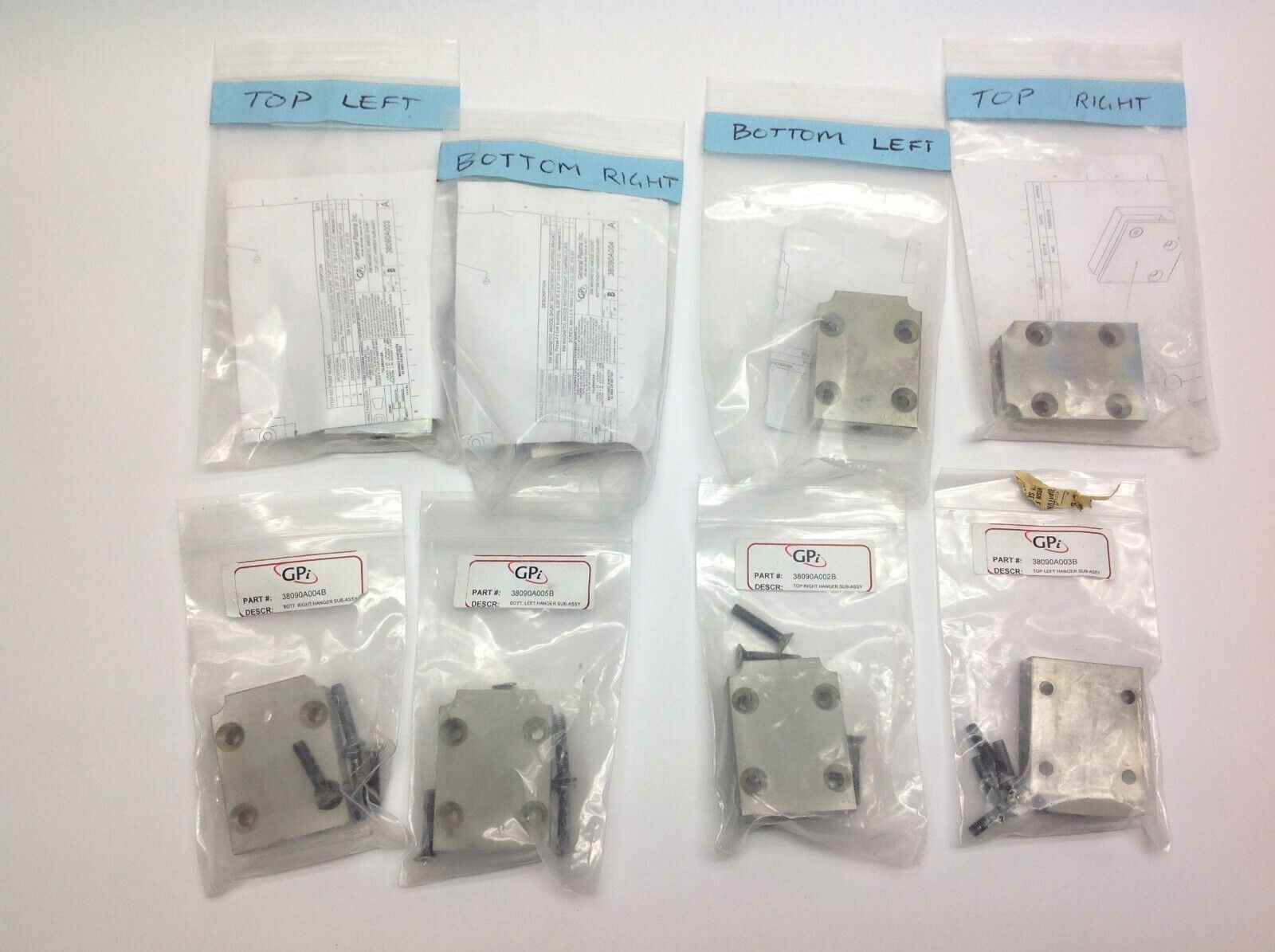 GPi Assorted Hanger Sub-Assembly Plates LOT OF 8 - Maverick Industrial Sales
