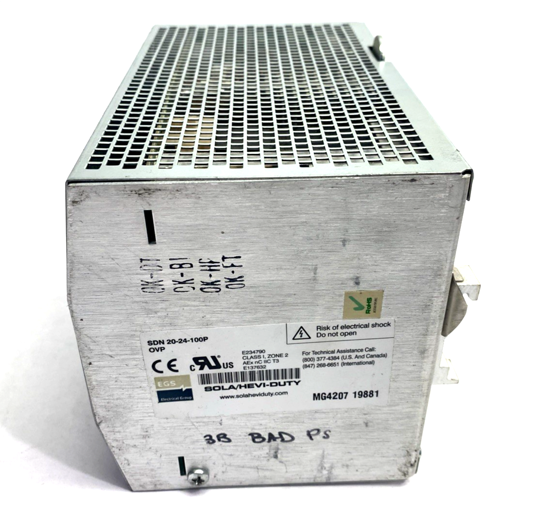 Sola SDN 20-24-100P Power Supply 115/230VAC 24VDC 10A - Maverick Industrial Sales