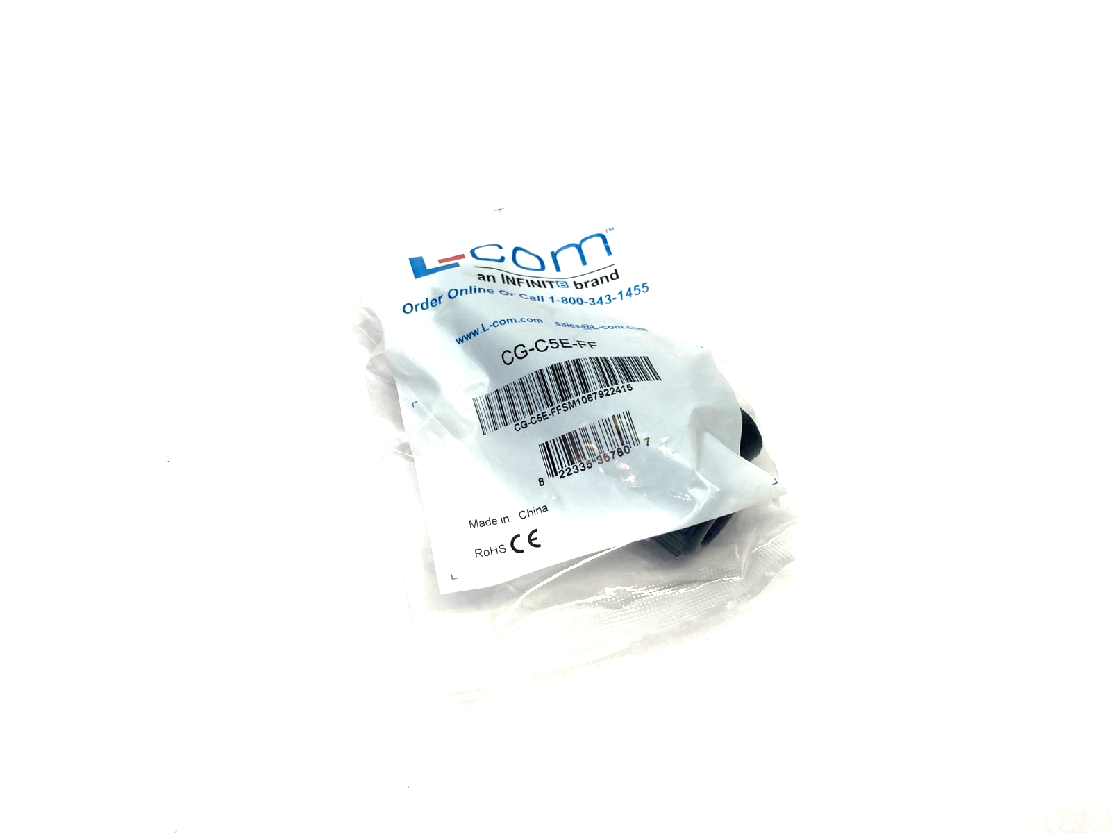 L-Com CG-C5E-FF Waterproof Cat5 Cat6 Inline Coupler Extender - Maverick Industrial Sales