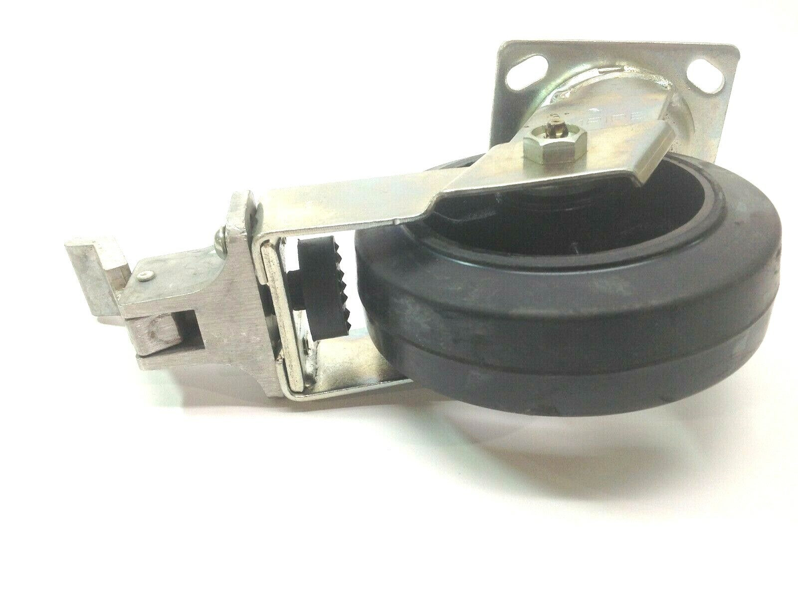 Empire Caster 6X2 Rubber on Iron Swivel Caster with Locking Brake Medium Heavy - Maverick Industrial Sales