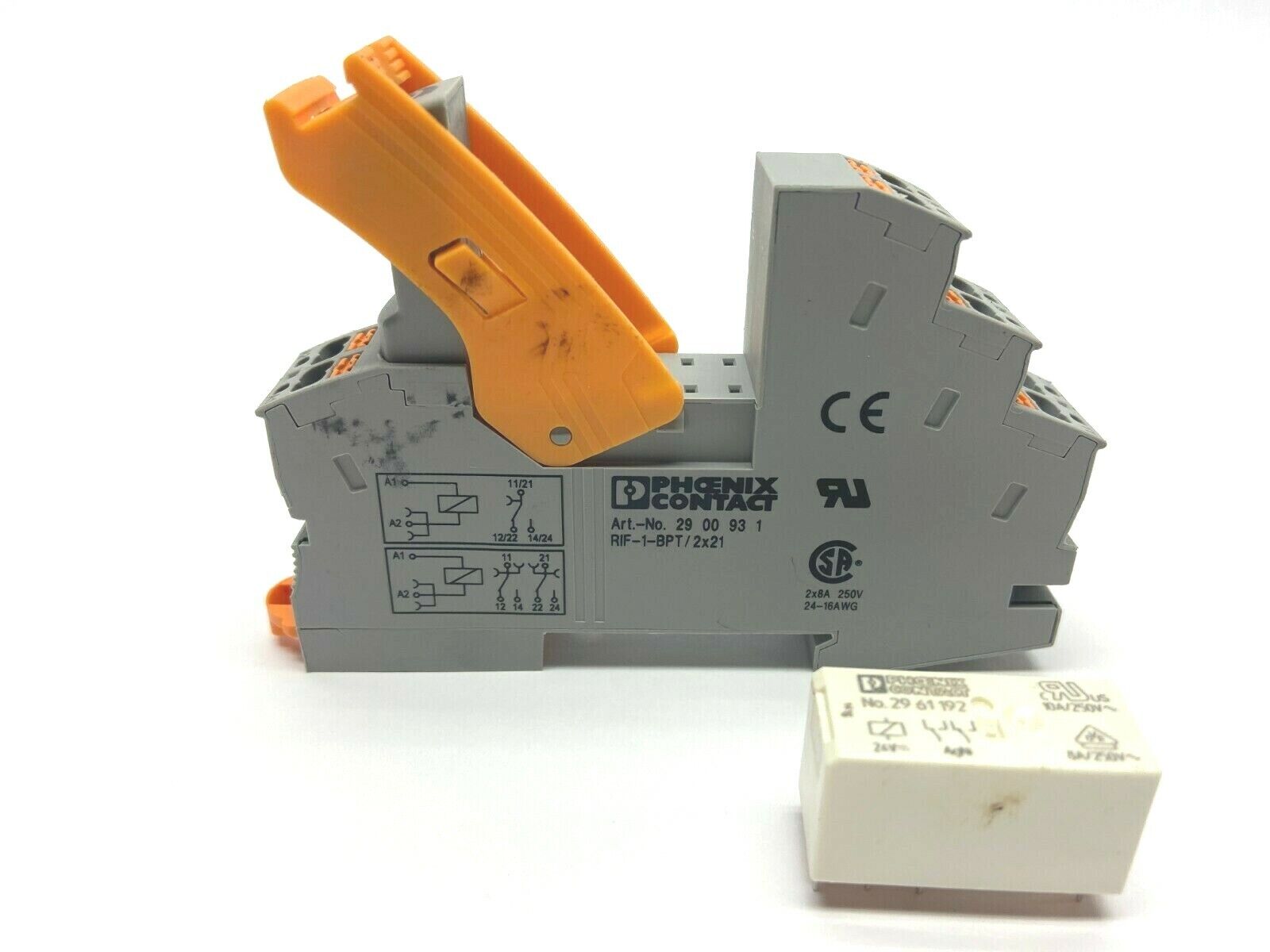 Phoenix Contact 2900931 RIF-1-BPT/2x21 Base w/ 2961192 Relay - Maverick Industrial Sales