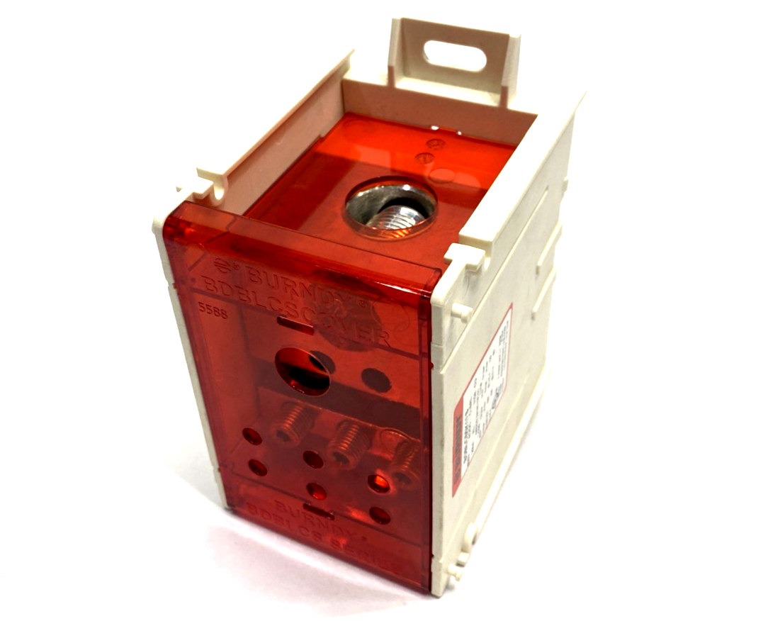 BDBLCS5K1FS | Burndy 1-Pole Finger-Safe Power Distribution Block 600V 310A CU9AL - New – Open box - Maverick Industrial Sales