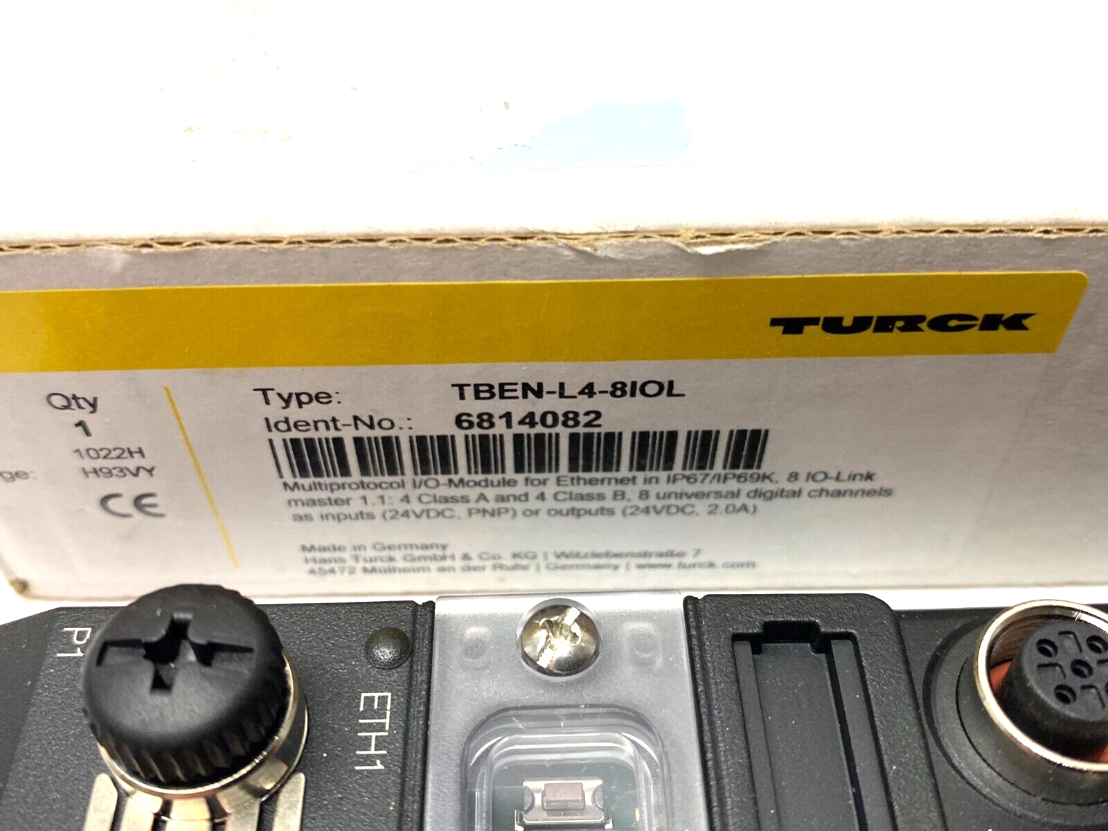 Turck TBEN-L4-8IOL Compact Multiprotocol Ethernet I/O Module 8-Ch 6814082 - Maverick Industrial Sales