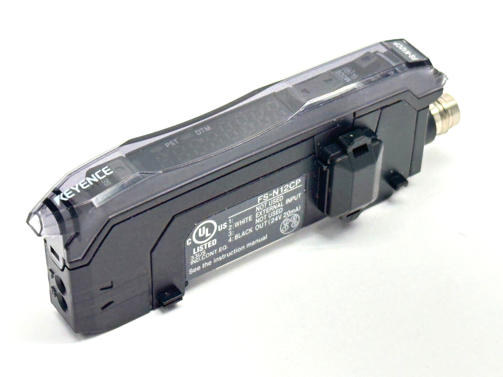 Keyence FS-N12CP Fiber Optic Sensor Amplifier Expansion Unit M8 PNP - Maverick Industrial Sales