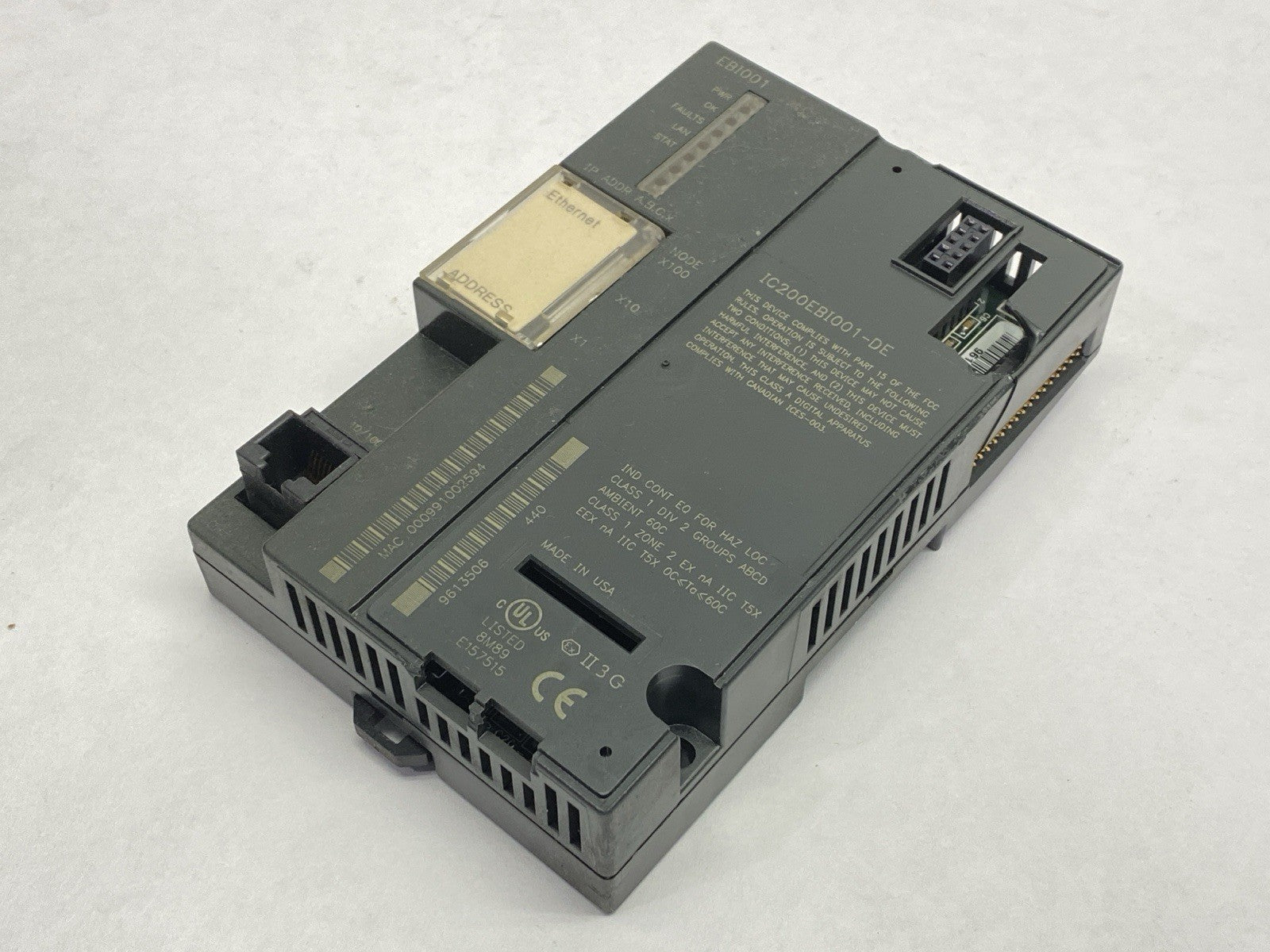 IC200EBI001-DE | GE Interface Module With Ethernet EBI001 - For parts or not working - Maverick Industrial Sales