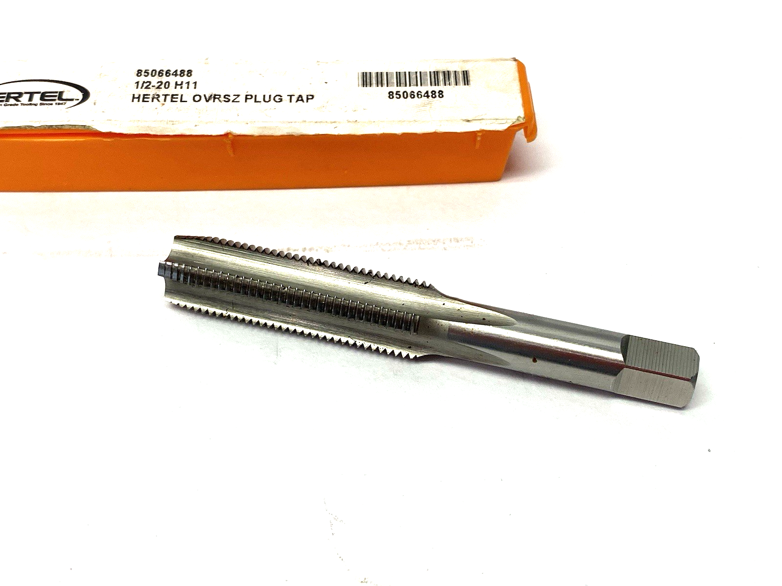 Hertel 85066488 Straight Flute Tap: 1/2-20 UNF, 4 Flute, Plug Chamfer, HSS - Maverick Industrial Sales