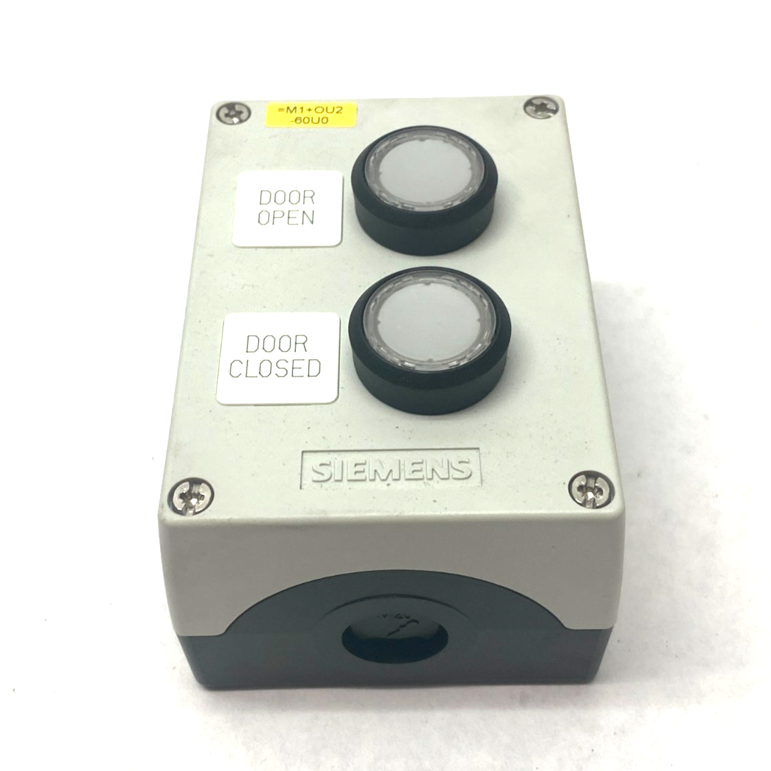 Siemens 3SU1802-0AA00-0AB1 Pushbutton Enclosure Assembly w/ 2x White Illuminated - Maverick Industrial Sales
