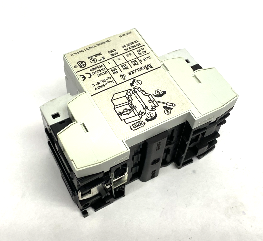 Moeller PKZM0-4-T Transformer-Protective Circuit Breaker 3-Pole w/ NHI11-PKZ0 - Maverick Industrial Sales