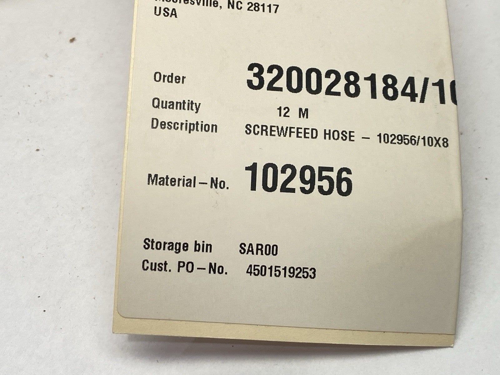 Weber 102956 Screwfeed Hose 10x8 12m Length - Maverick Industrial Sales