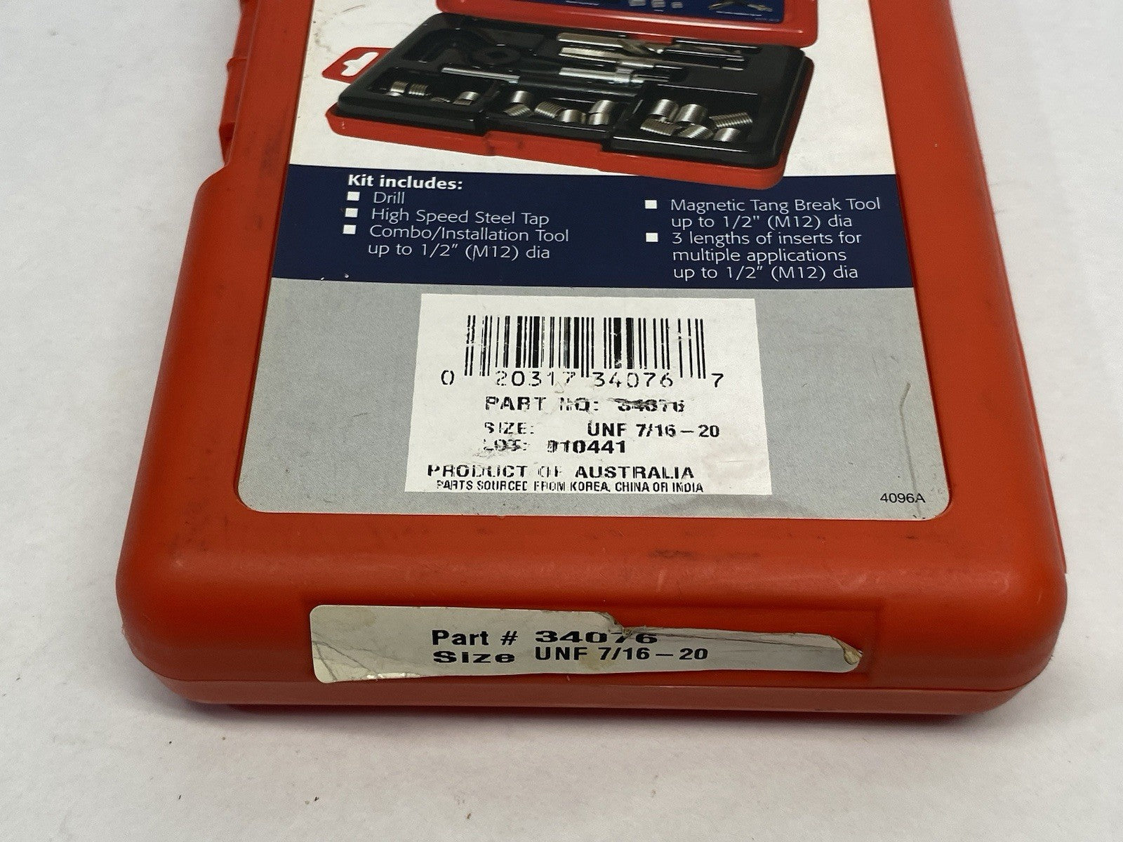 34076 | Recoil Pro Series Helical Insert Thread Repair Kit, 6-Inserts, Each Size - New – Open box - Maverick Industrial Sales