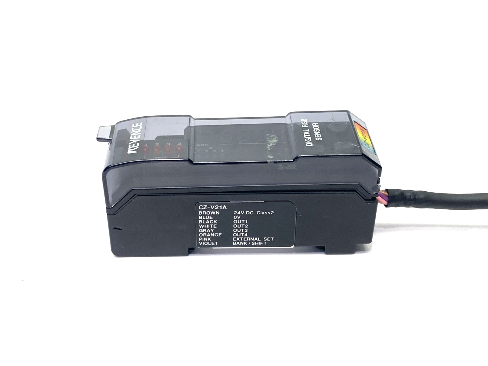 Keyence CZ-V21A RGB Digital Sensor Amplifier Unit, NPN - Maverick Industrial Sales