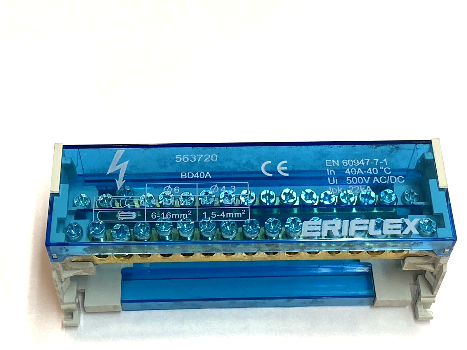 563720 | nVent ERIFLEX BD-40A Two Pole Distribution Block 40A 500V - Used - Maverick Industrial Sales
