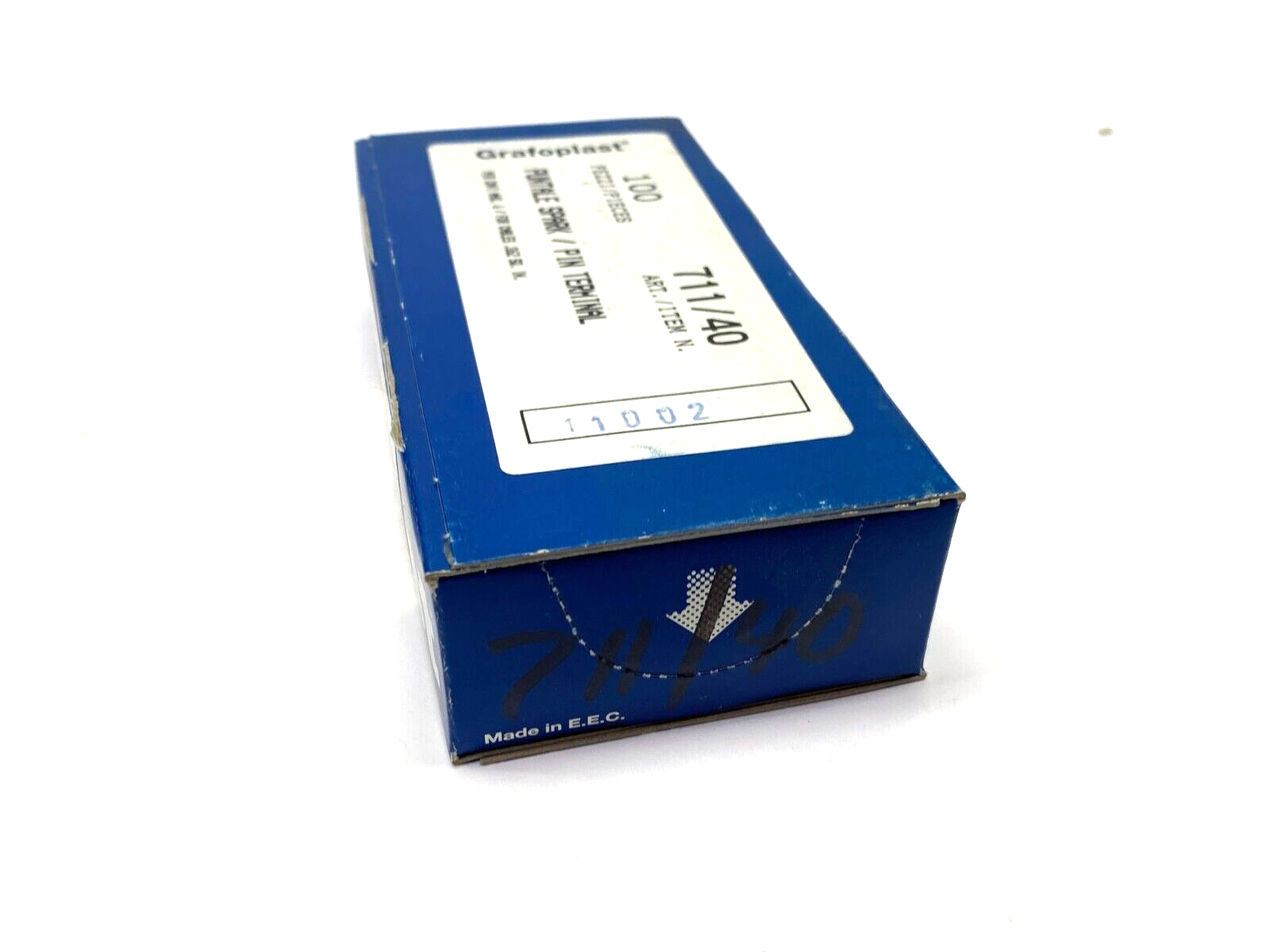 Grafoplast 711/40 17mm Spark Crimp-On Pins for Cable O.D. 4mm BOX OF 100 - Maverick Industrial Sales