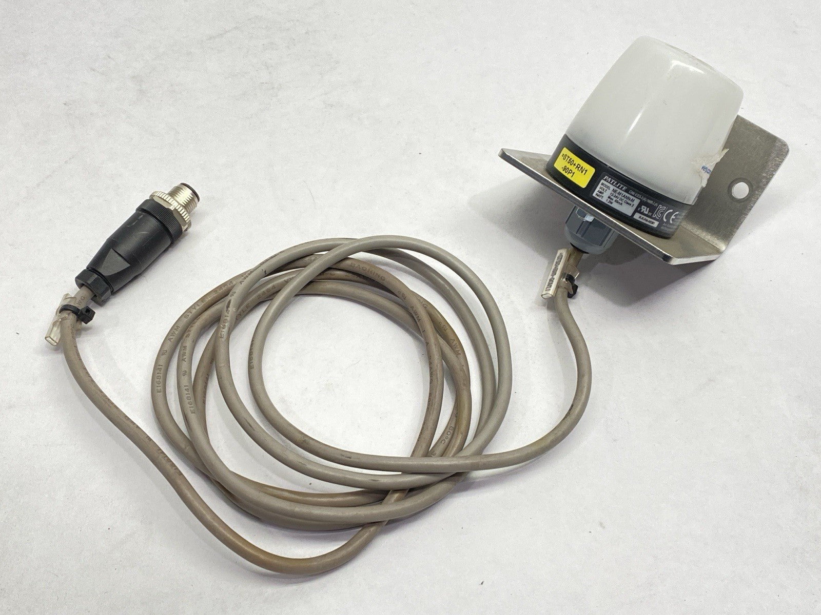 NE-M1ANN-M | Patlite Beacon Light Male M12 5-Pin 12-24VDC w/ Bracket - Used - Maverick Industrial Sales