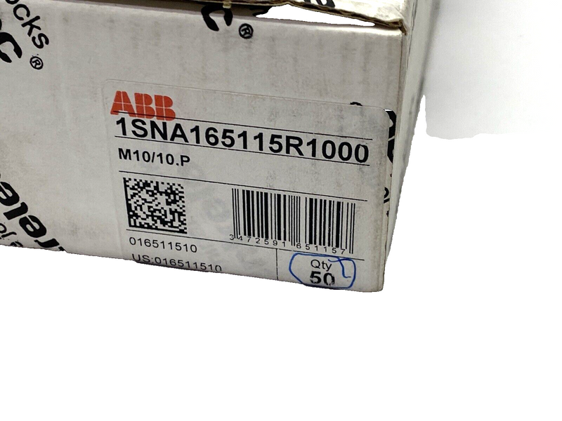 ABB 1SNA165115R1000 Terminal Block M10/10.P BOX OF 50 - Maverick Industrial Sales