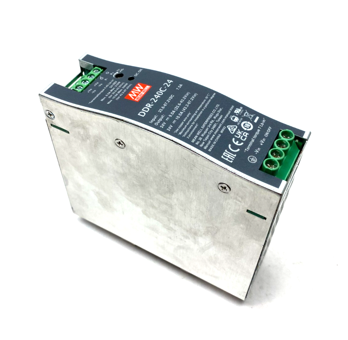 Meanwell DDR-240C-24 DC-DC Converter MISSING DIN CLIP & SPRING - Maverick Industrial Sales
