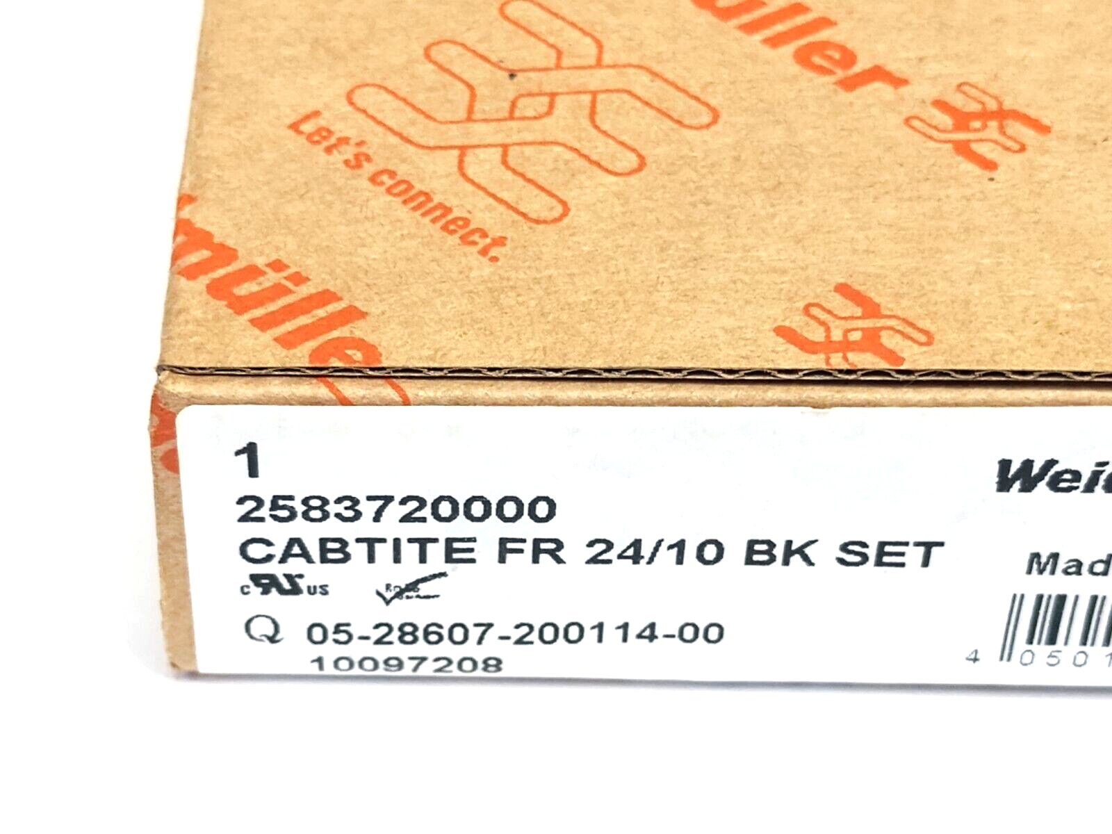 Weidmuller 2583720000 CABTITE FR 24/10 BK SET Cable Entry Frame Set 70mm x 153mm - Maverick Industrial Sales