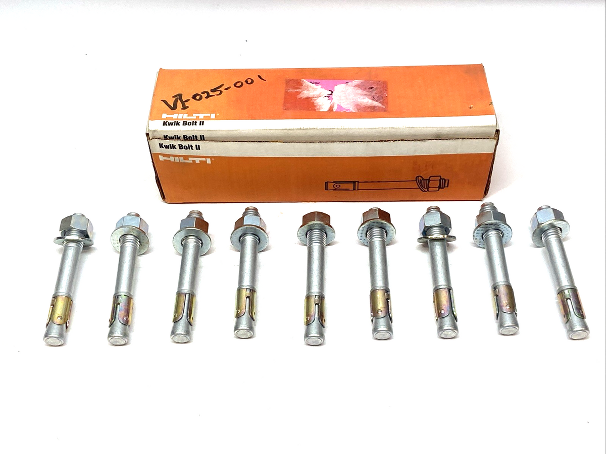 Hilti 00045375 Kwik Bolt II Expansion Wedge Anchor 3/4" x 5-1/2" BOX OF 9 - Maverick Industrial Sales