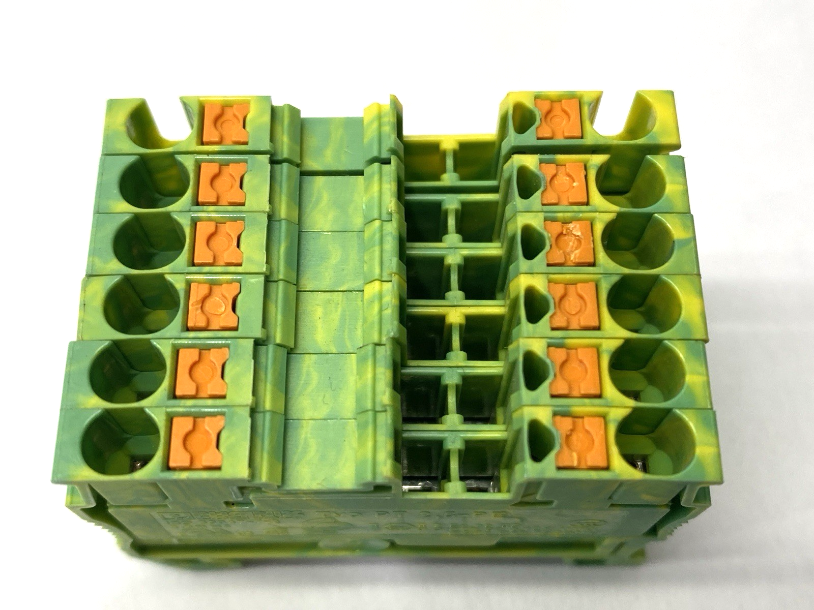 3209536 | Phoenix Contact PT 2,5-PE Ground Terminal Block Green/Yellow LOT OF 6- Used - Maverick Industrial Sales